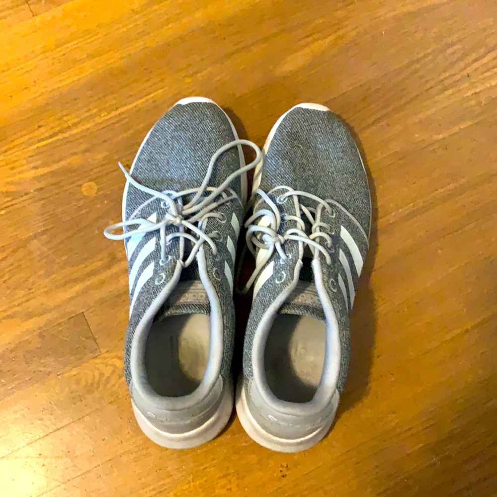 Gray Adidas Tennis Shoes - Well Worn